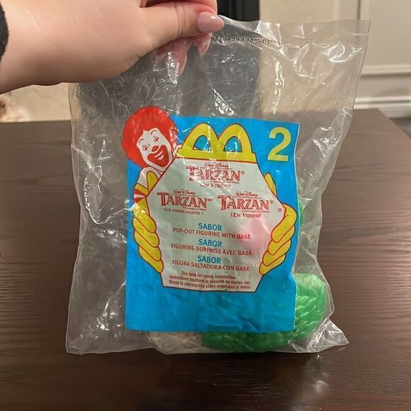 Lot of 4 Walt Disney Tarzan on Video McDonalds Happy Meal Toys NWT Sealed in Pkg - Picture 8 of 9